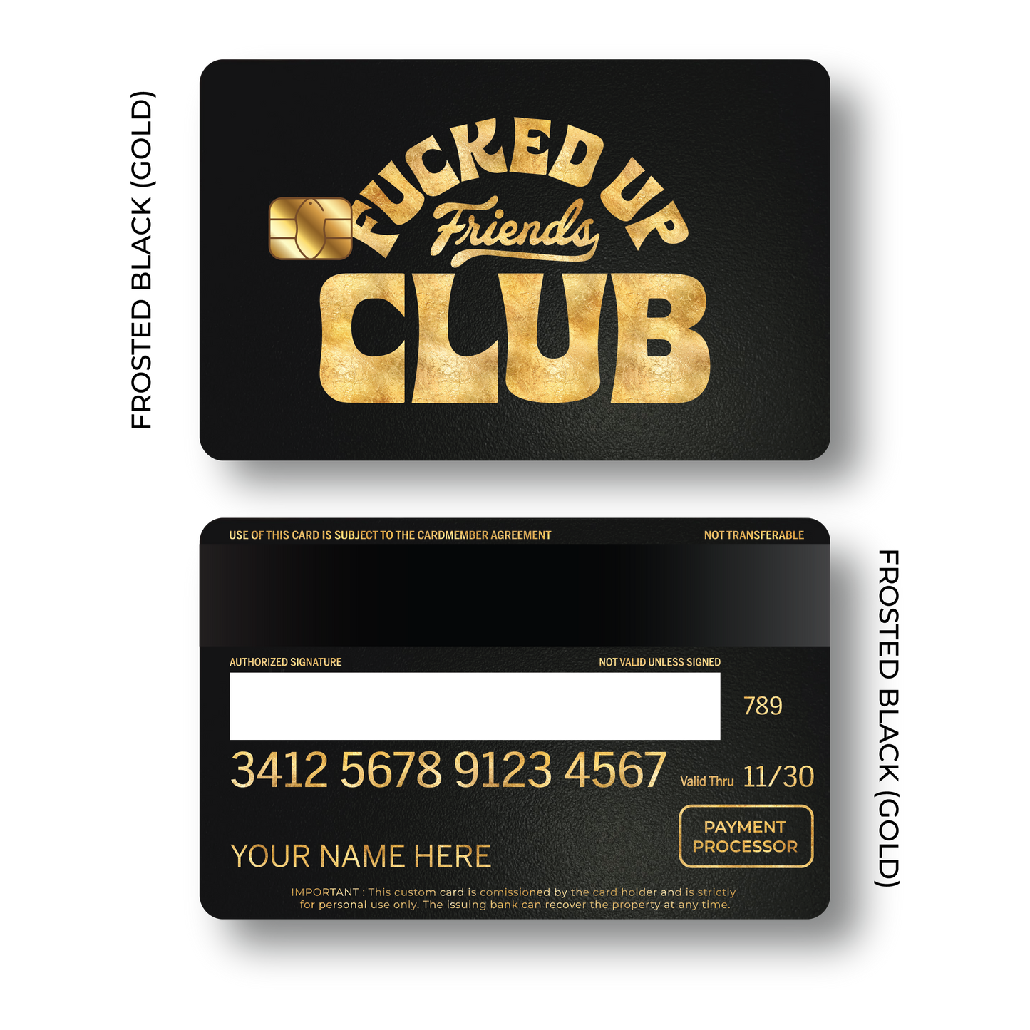 Metal Card F'd Up Friends Club