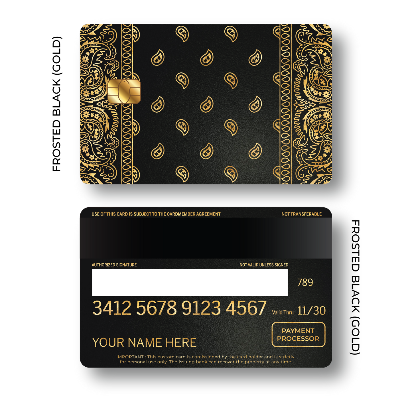 Metal Card Paisley