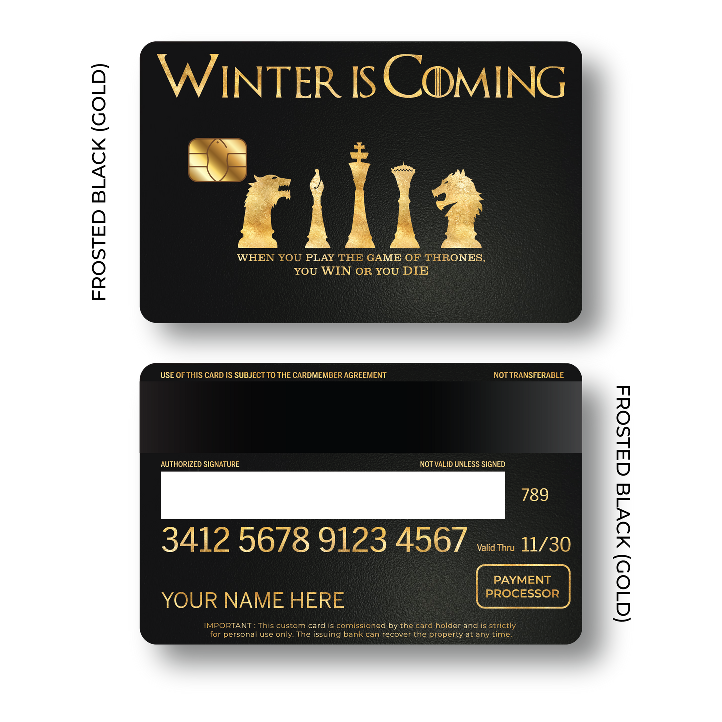 Metal Card Winter is Coming