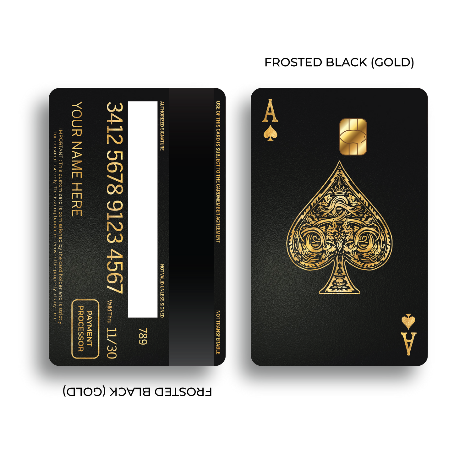 Metal Card Ace of Spades V3