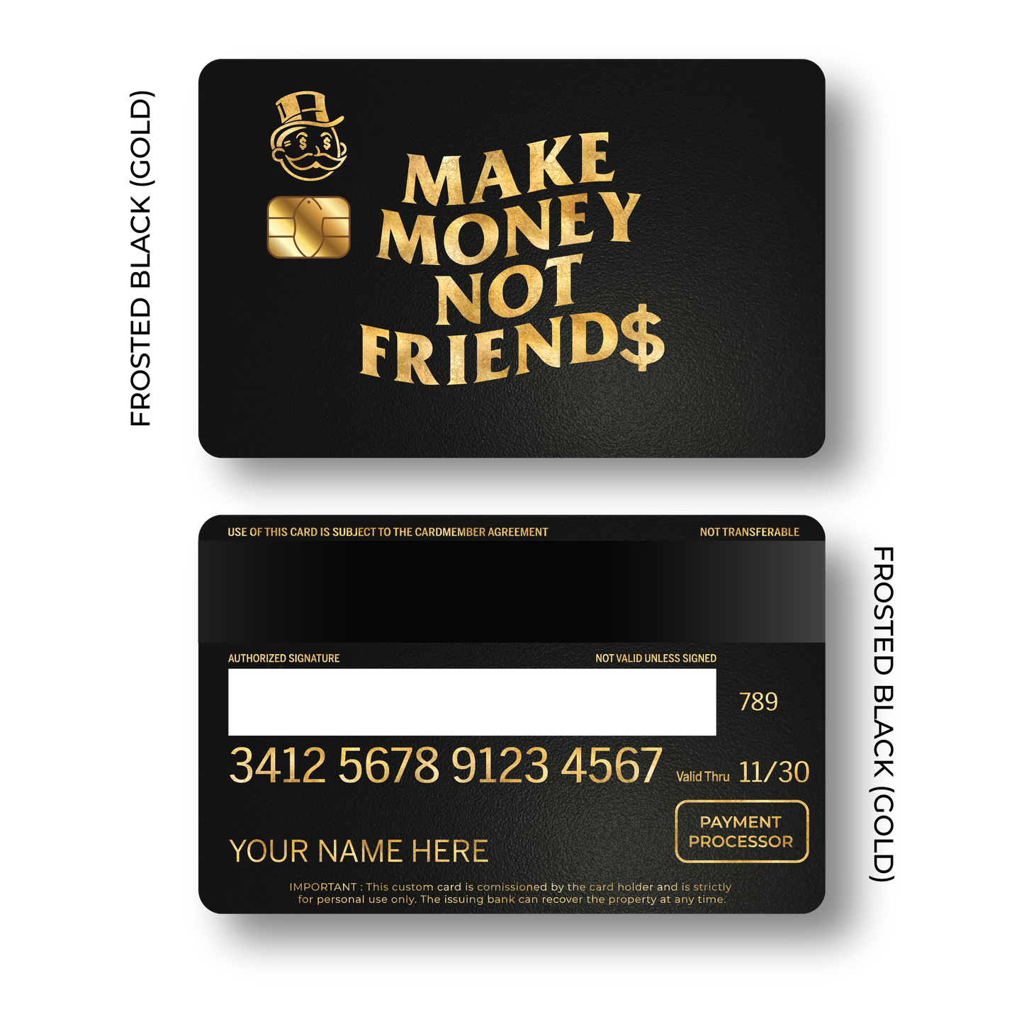 Metal Card Make Money not Friend$