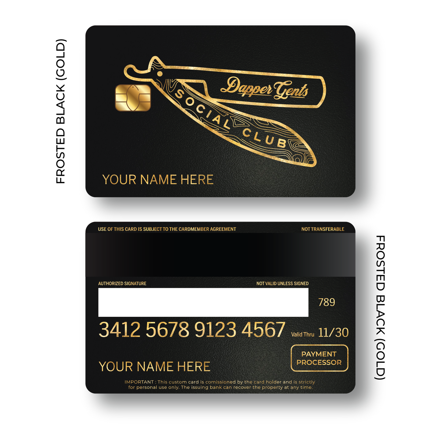 Metal Card Dapper Gents Social Club