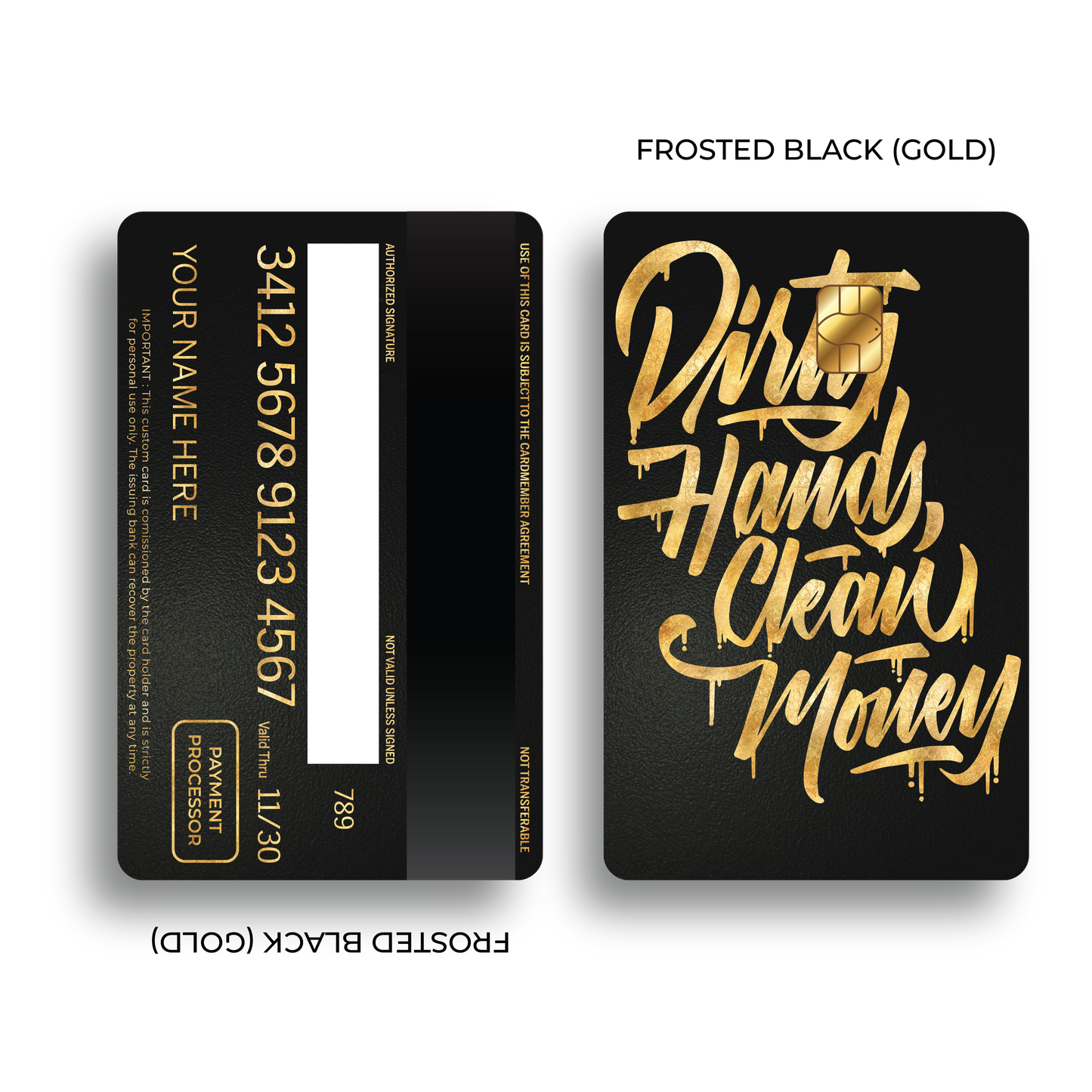 Metal Card Dirty Hands Clean Money