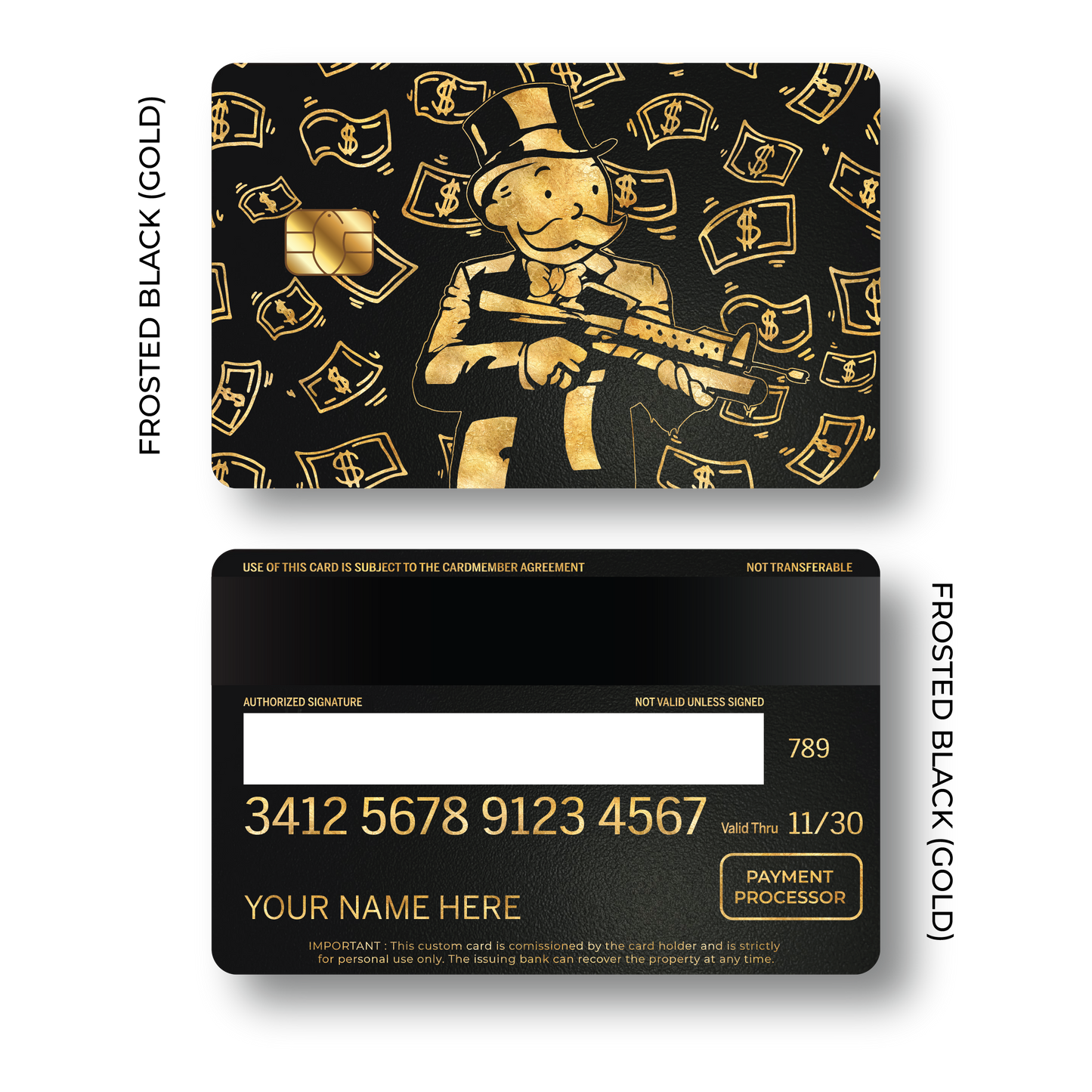 Metal Card Monopoly Man