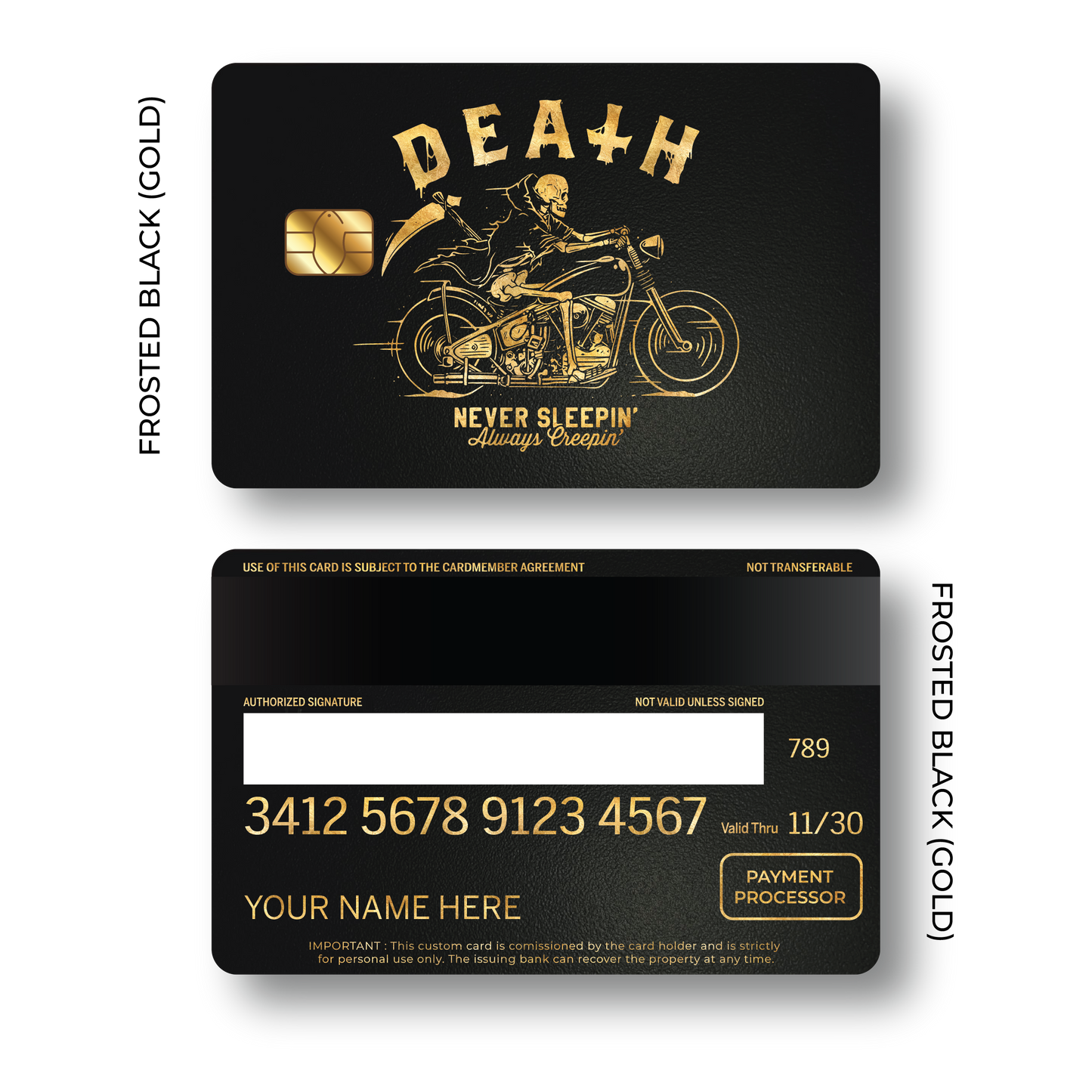 Metal Card Never Sleeping