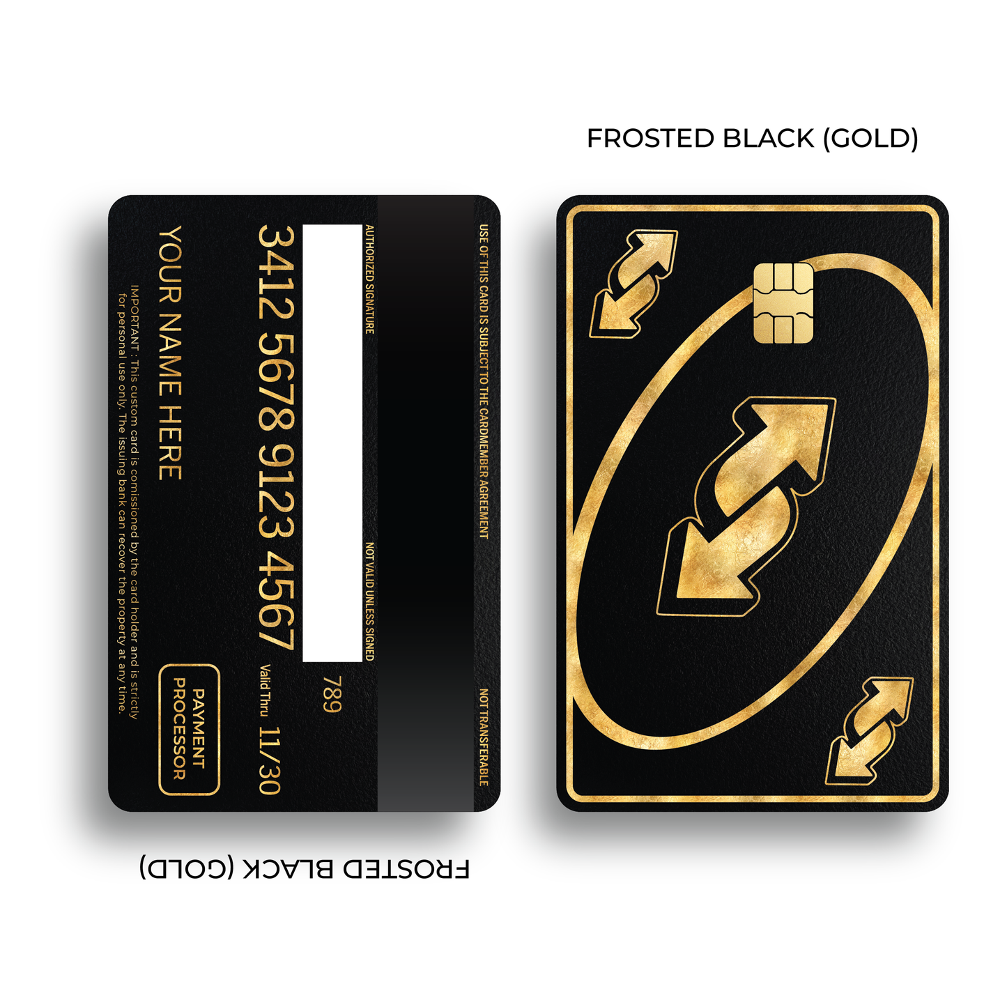 Metal Card Uno Reverse