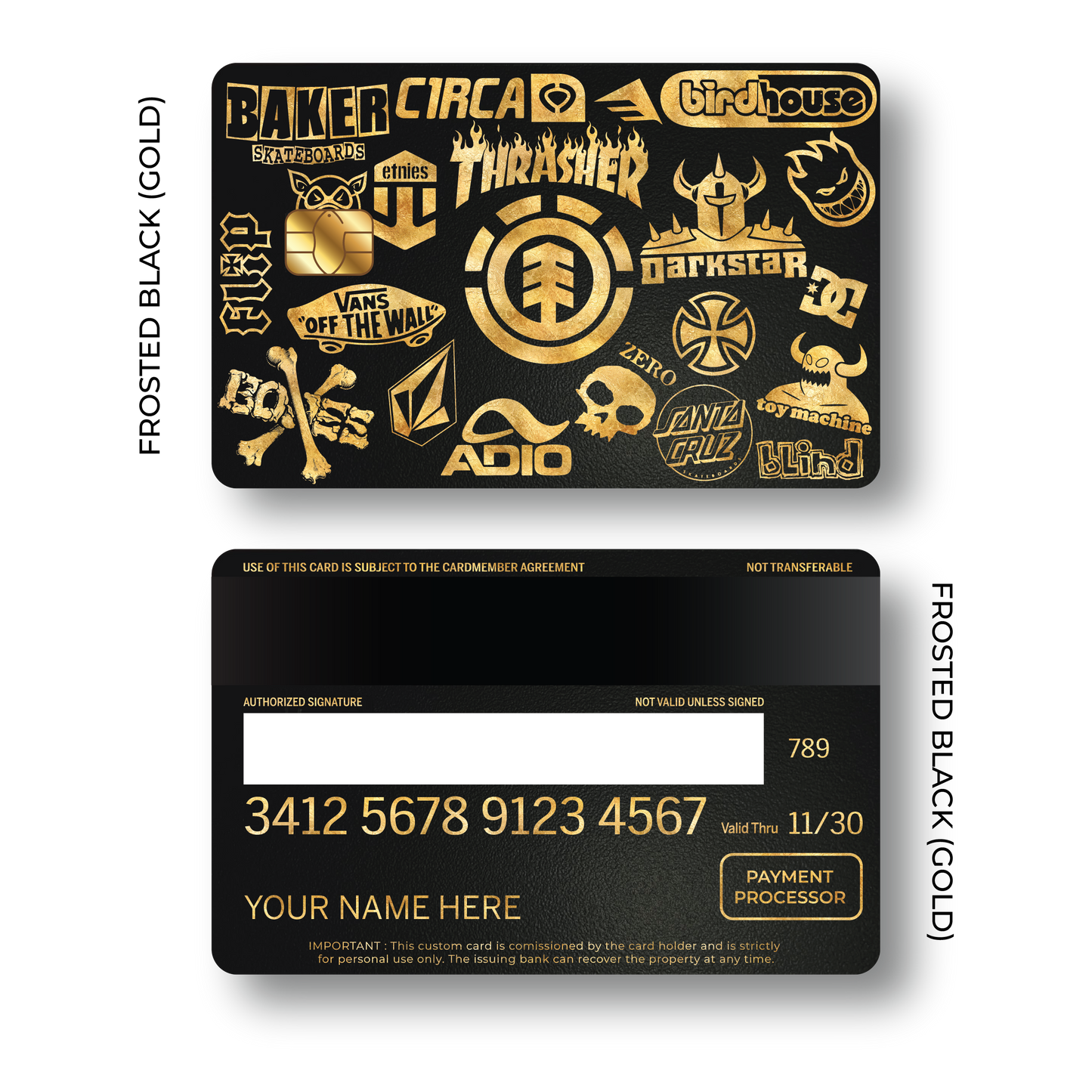 Metal Card OG Skate Brands