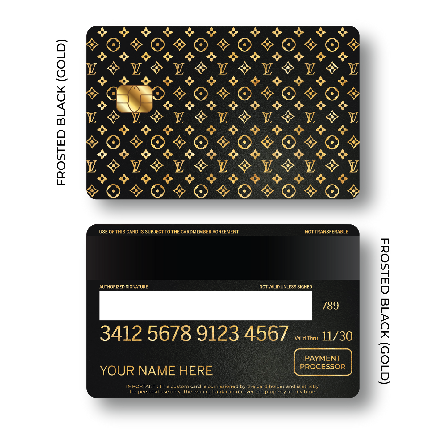 Metal Card LV Pattern