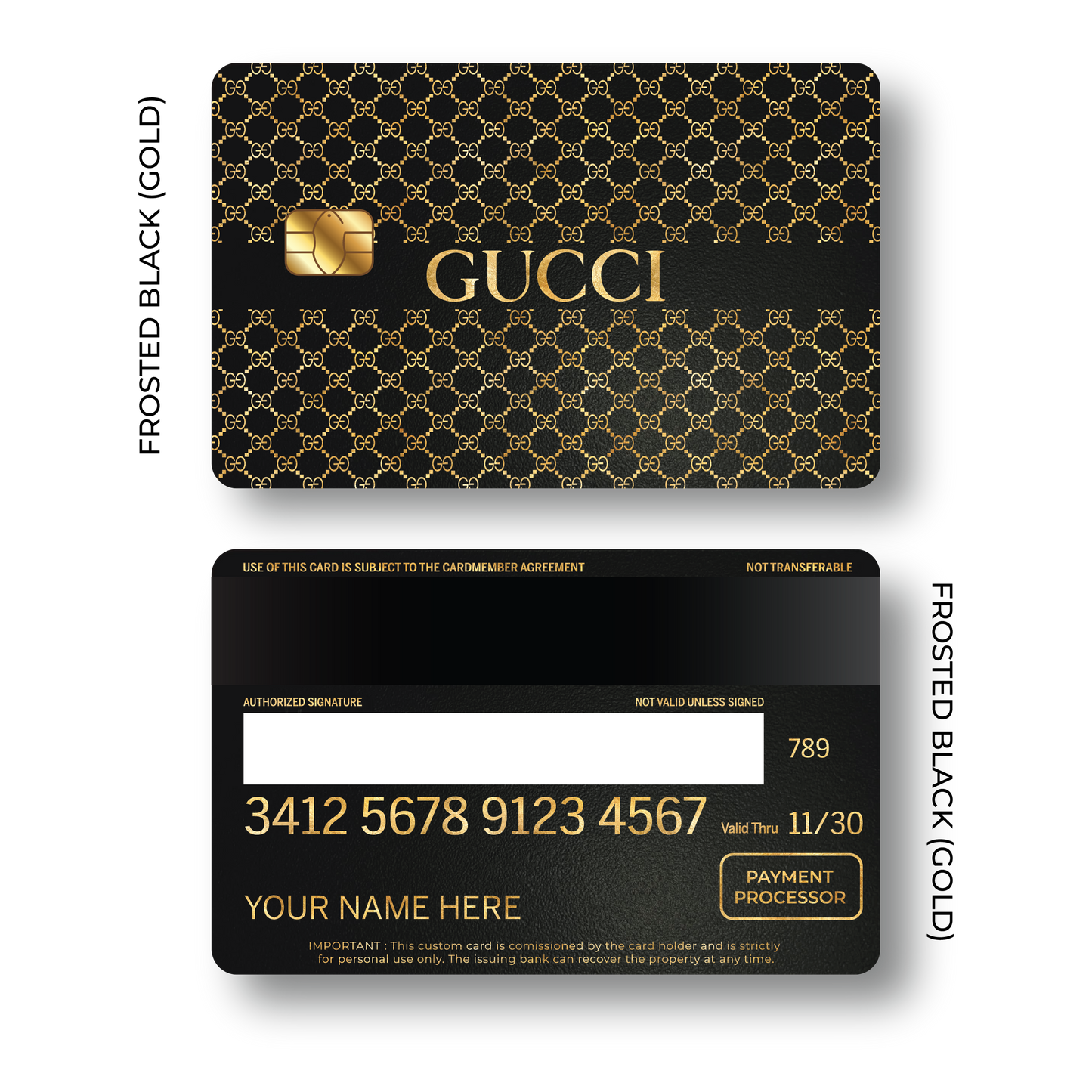 Metal Card Guccí Pattern