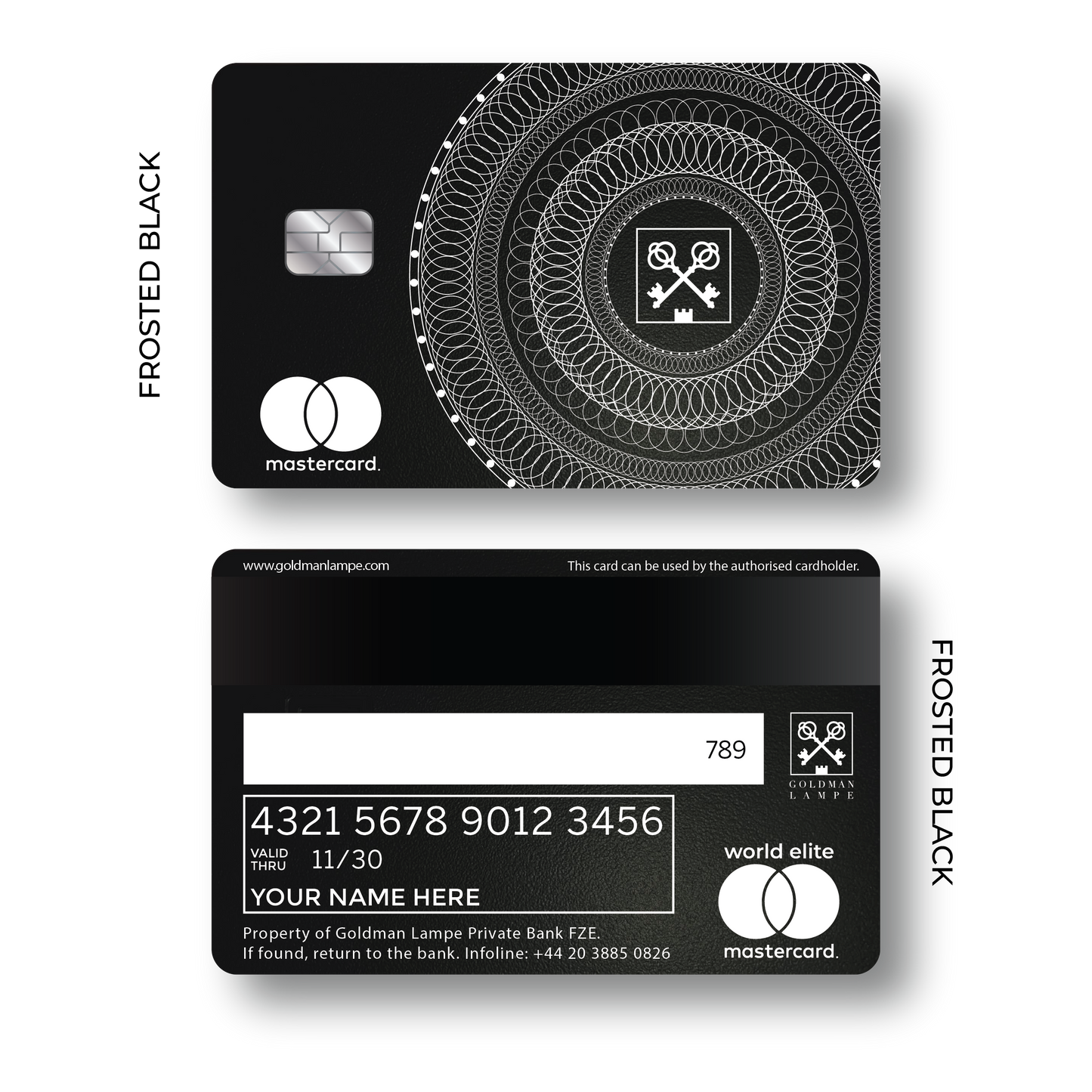 Metal Card Goldman Lampe