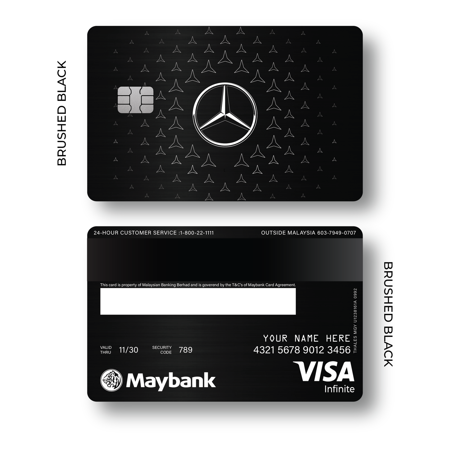 Metal Card Mercedes Benz