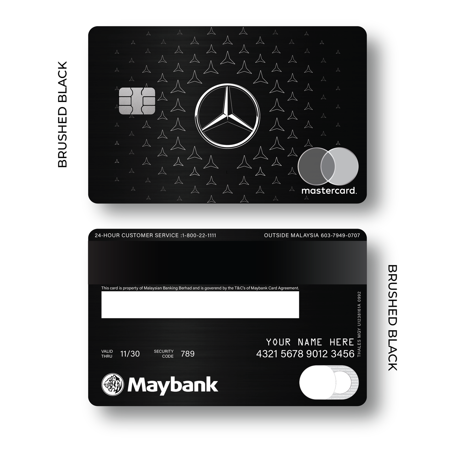 Metal Card Mercedes Benz