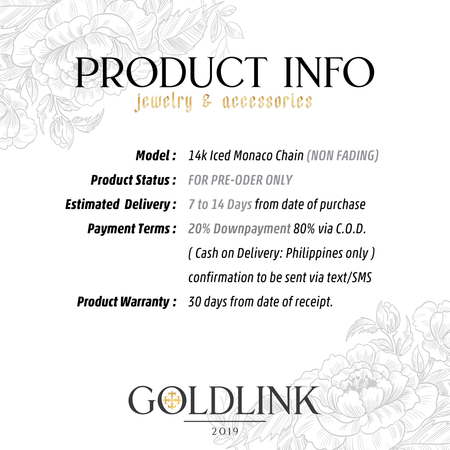 (PRE-ORDER) 14K Iced Monaco Bracelet
