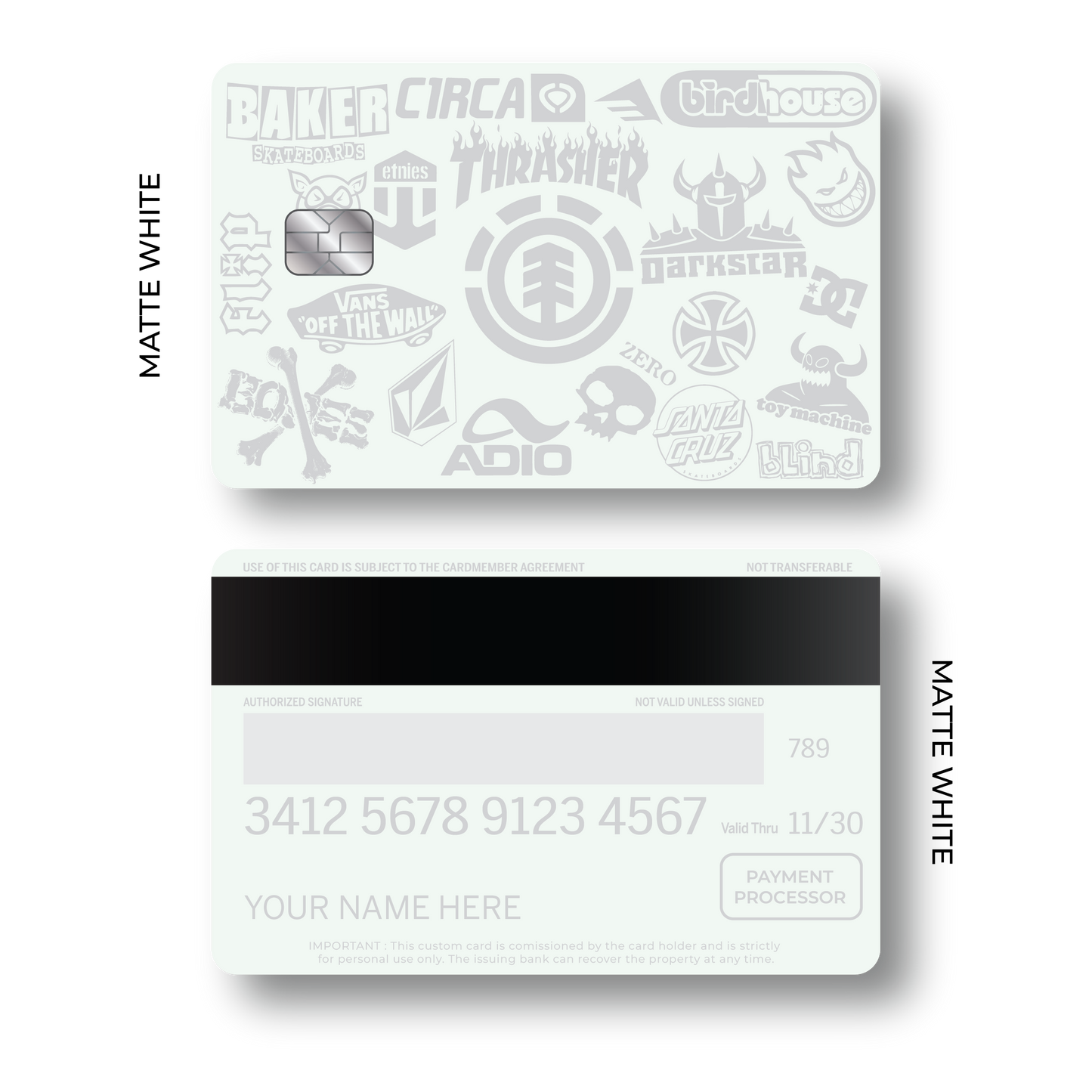 Metal Card OG Skate Brands