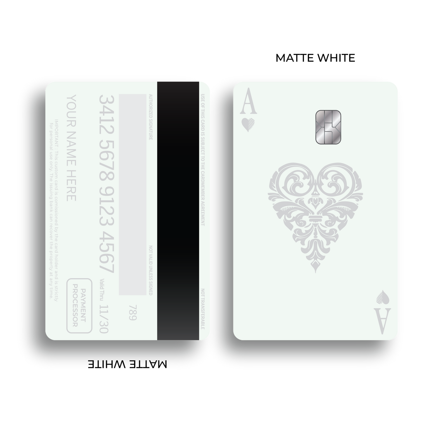 Metal Card Ace of Hearts