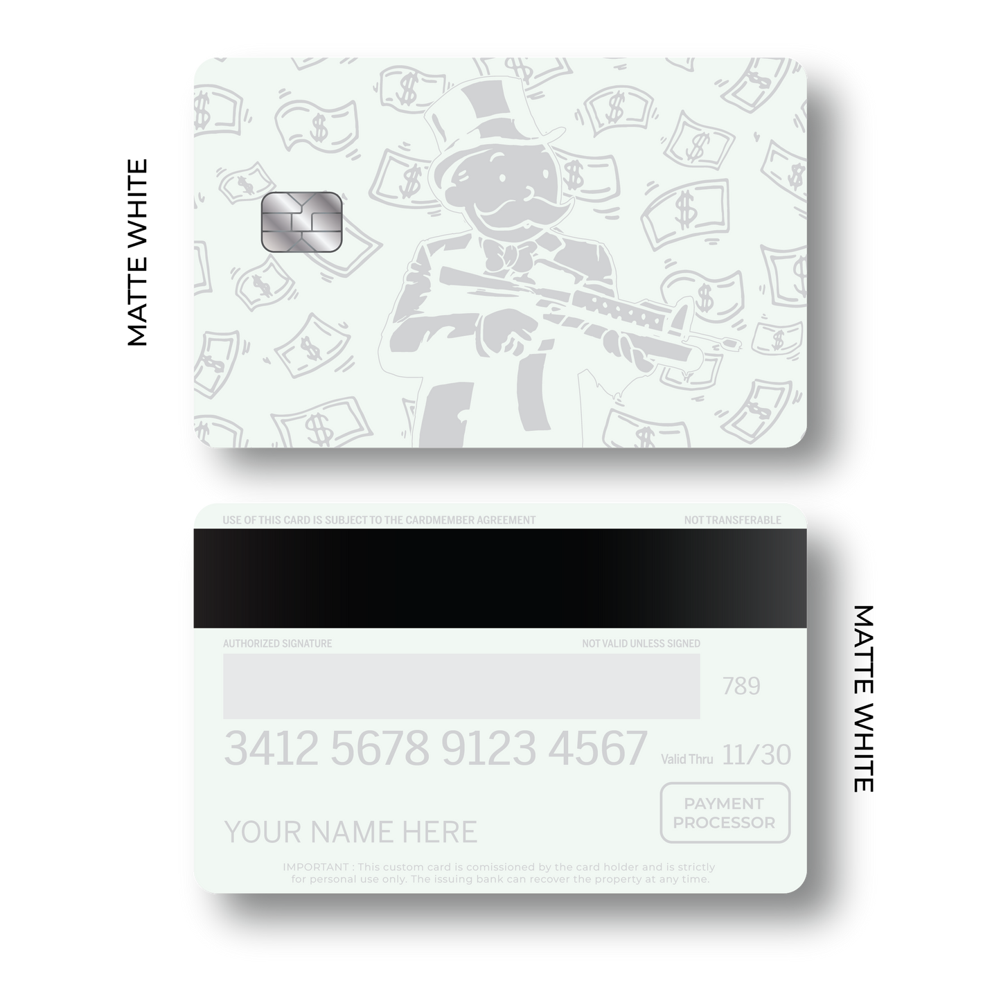 Metal Card Monopoly Man