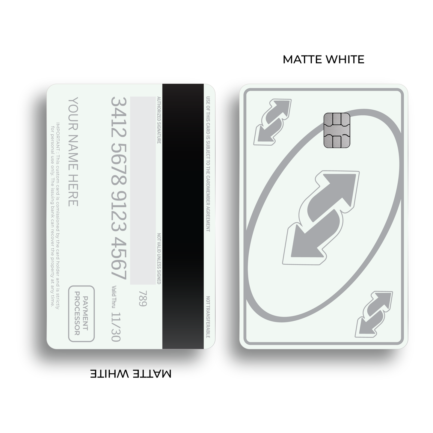 Metal Card Uno Reverse