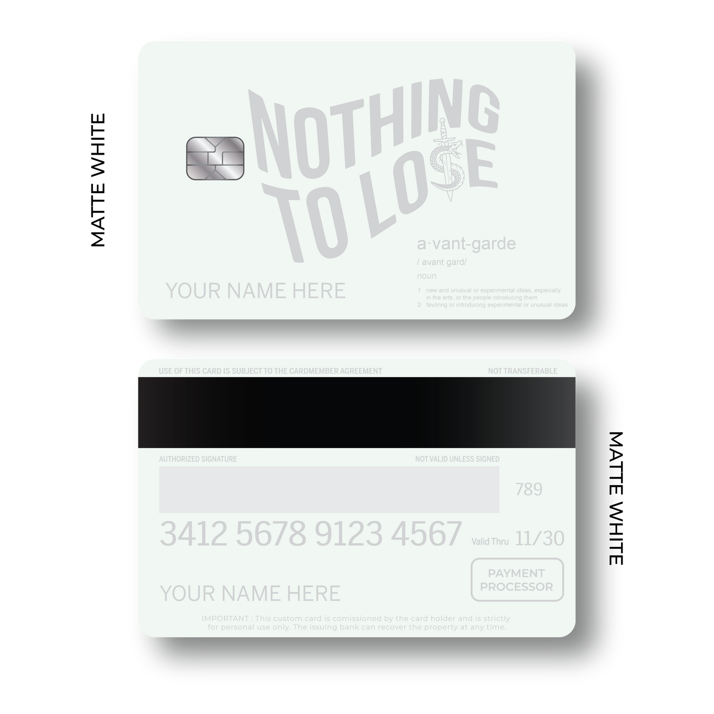 Metal Card Avantgarde