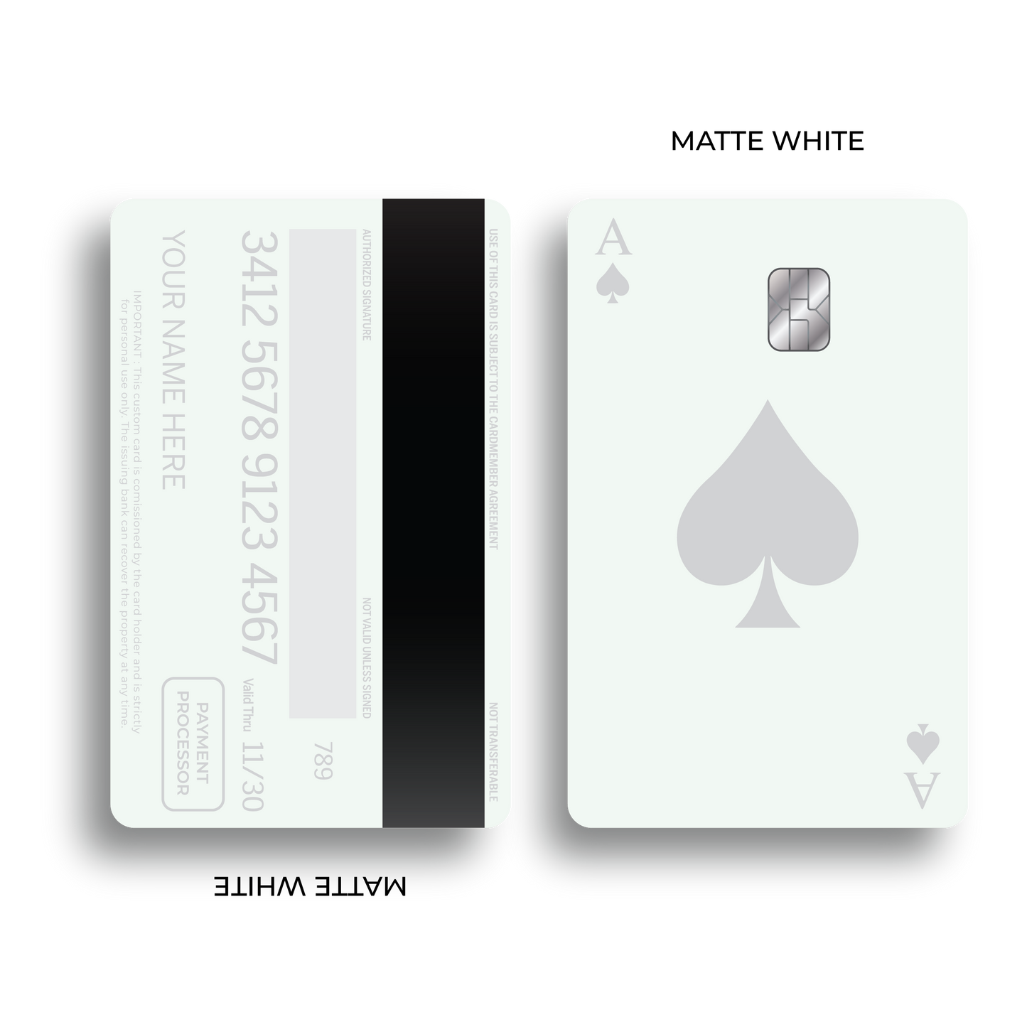 Metal Card Ace of Spades V1