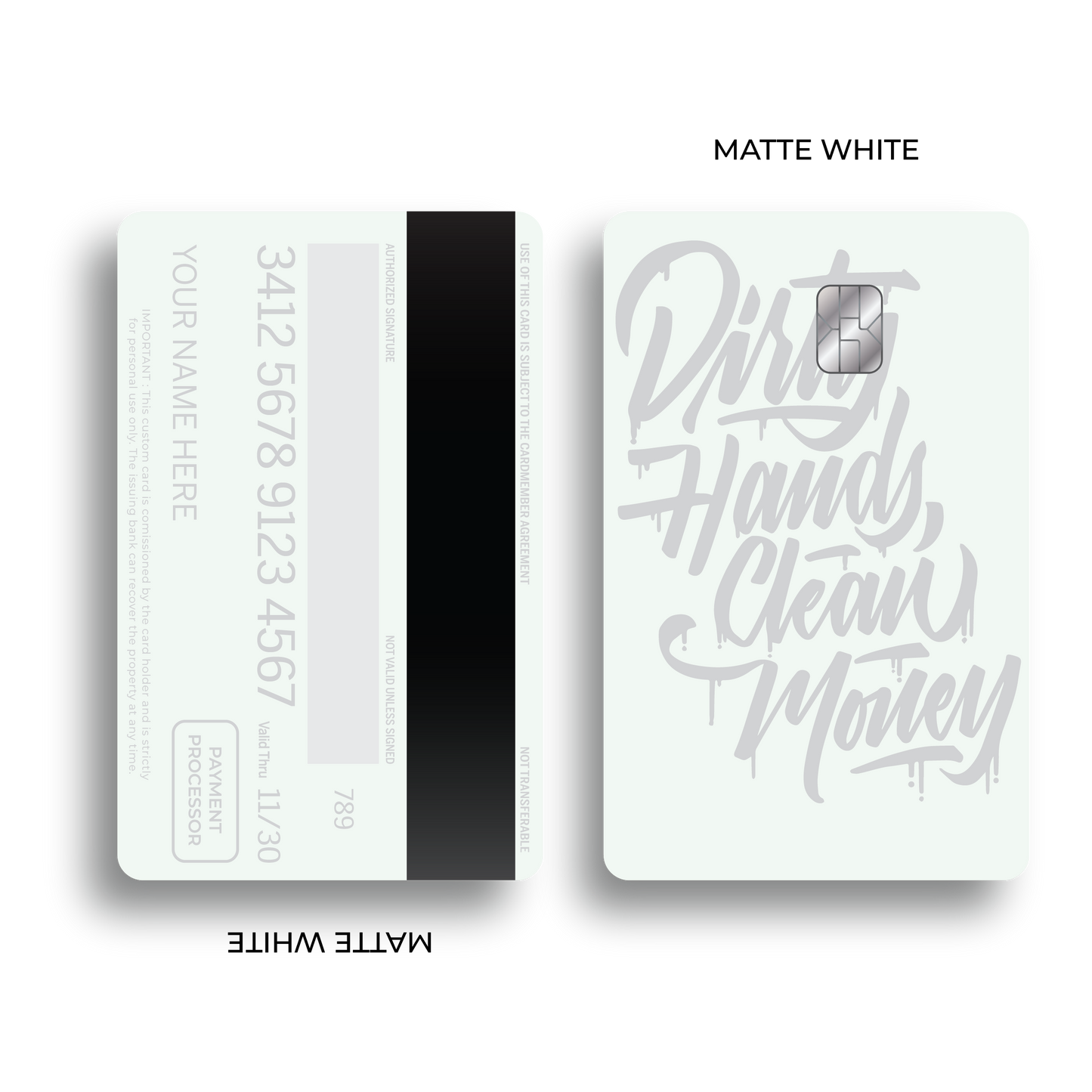 Metal Card Dirty Hands Clean Money