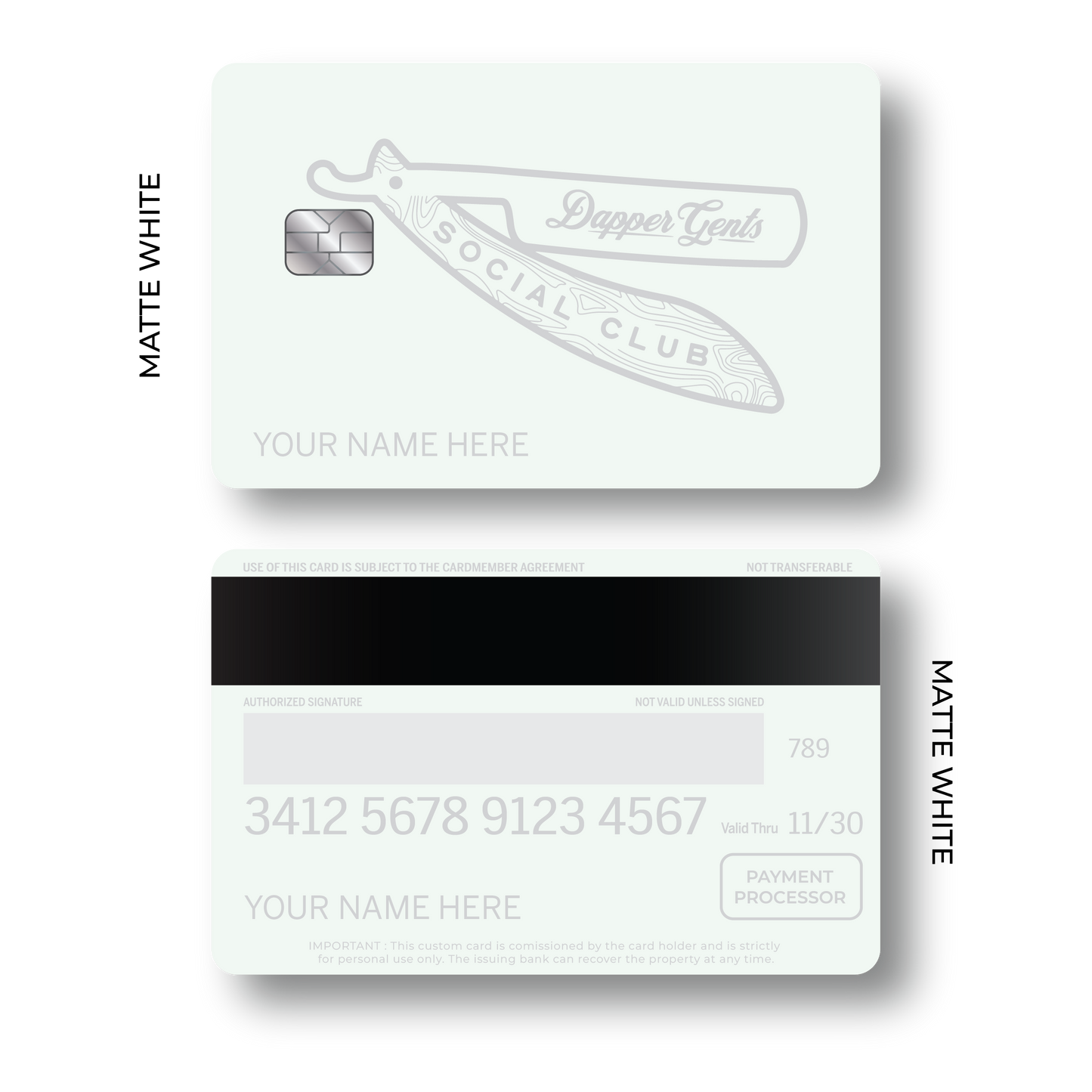 Metal Card Dapper Gents Social Club
