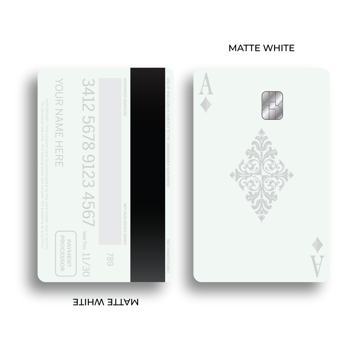 Metal Card Ace of Diamonds