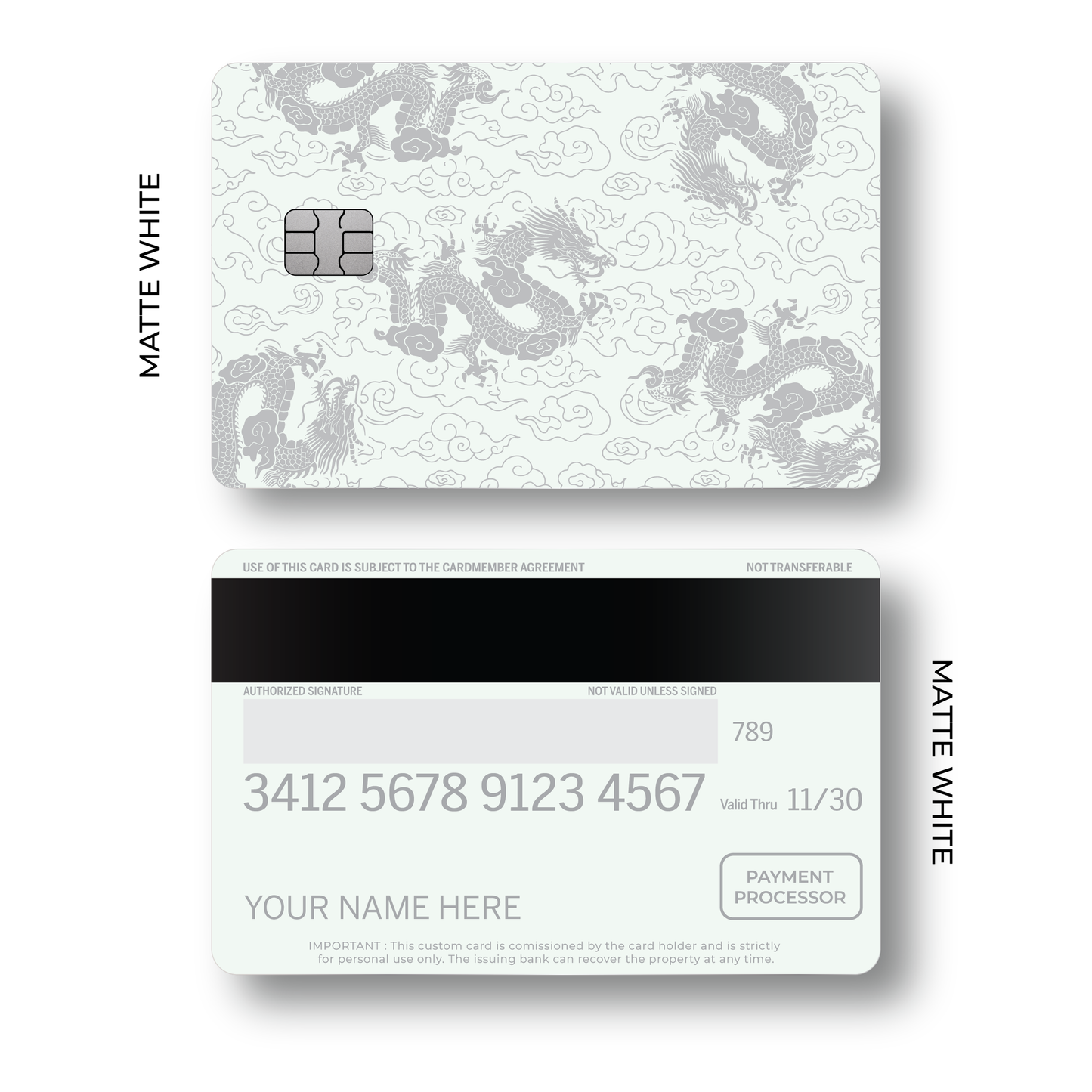 Metal Card Dragon Pattern