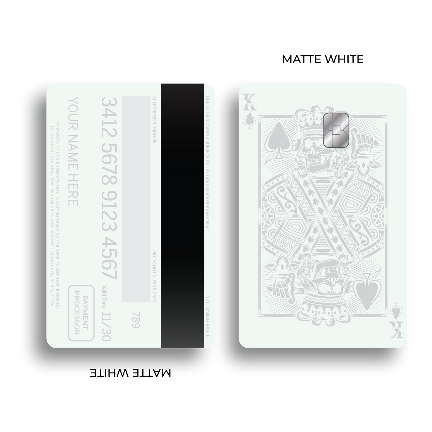 Metal Card Skull King of Spades