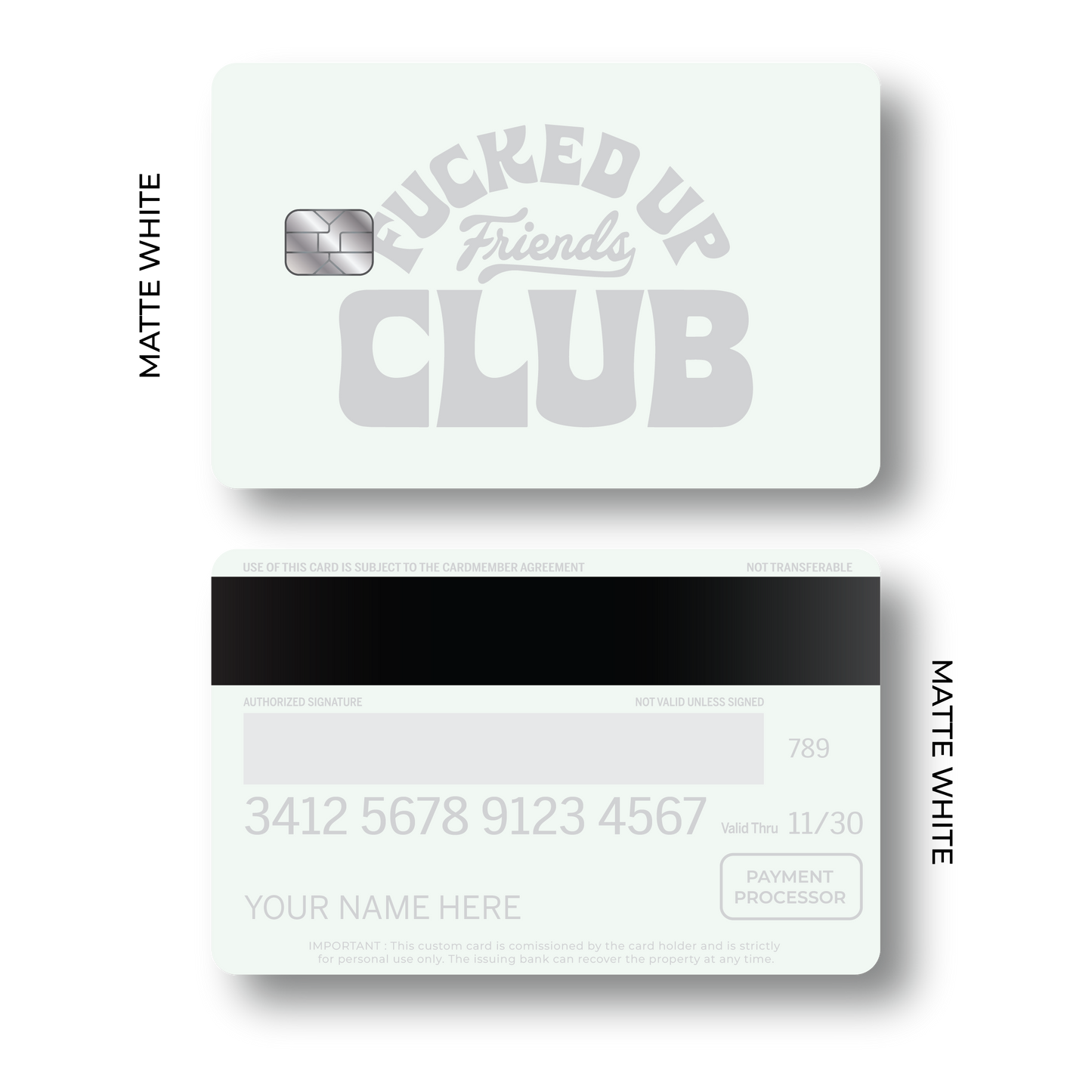 Metal Card F'd Up Friends Club