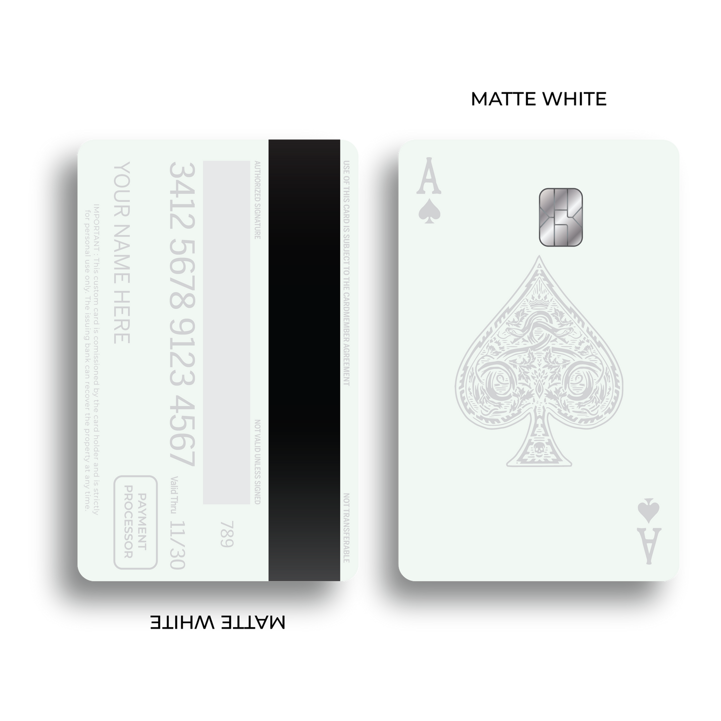 Metal Card Ace of Spades V3