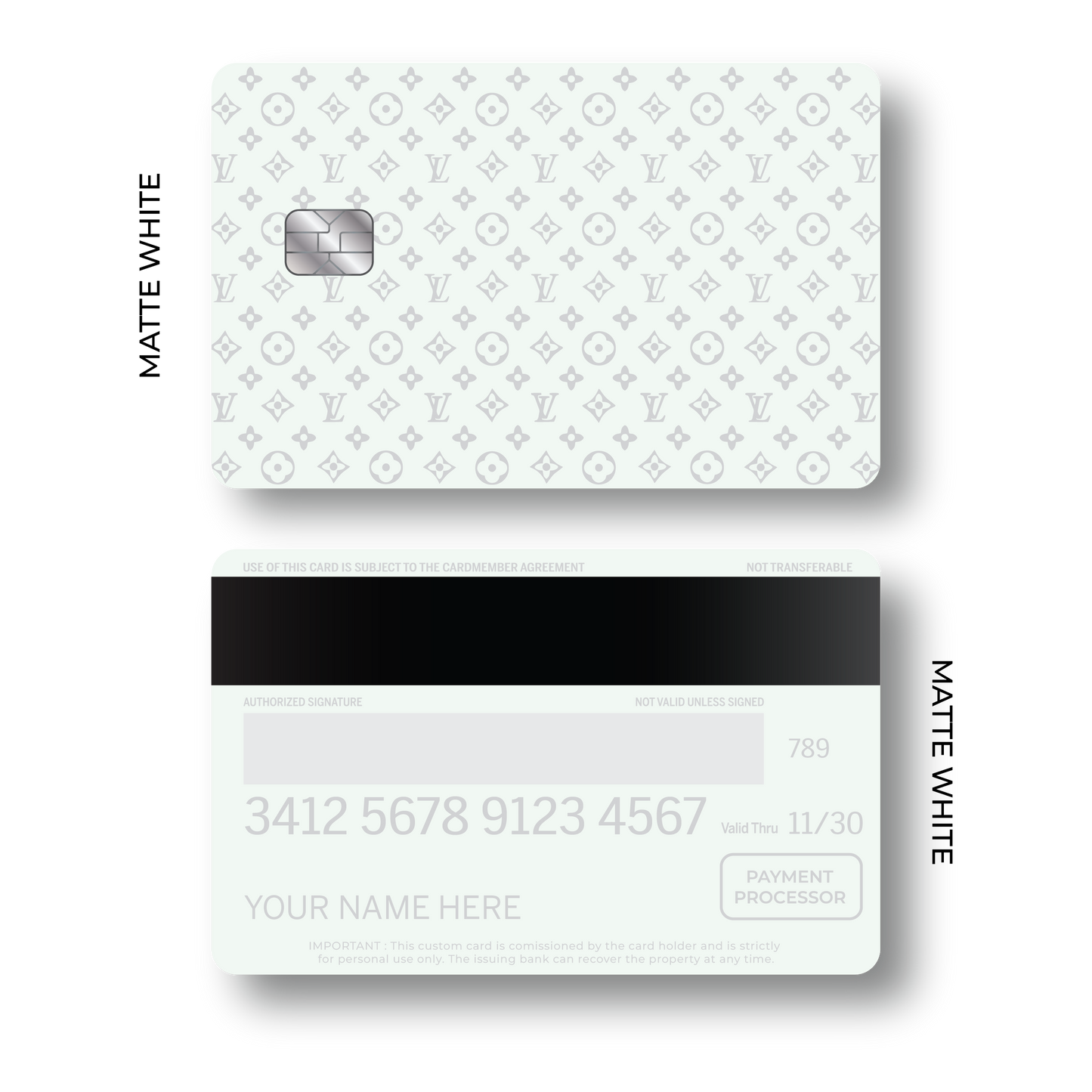 Metal Card LV Pattern