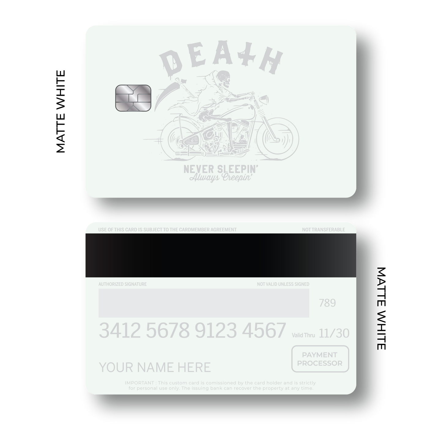 Metal Card Never Sleeping