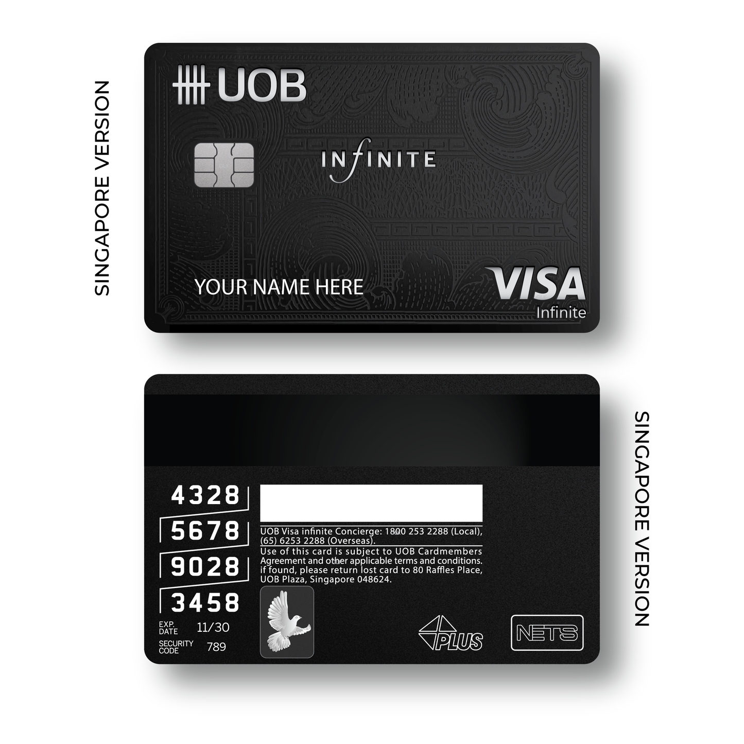 Metal Card 1:1 Premium UOB Infinite