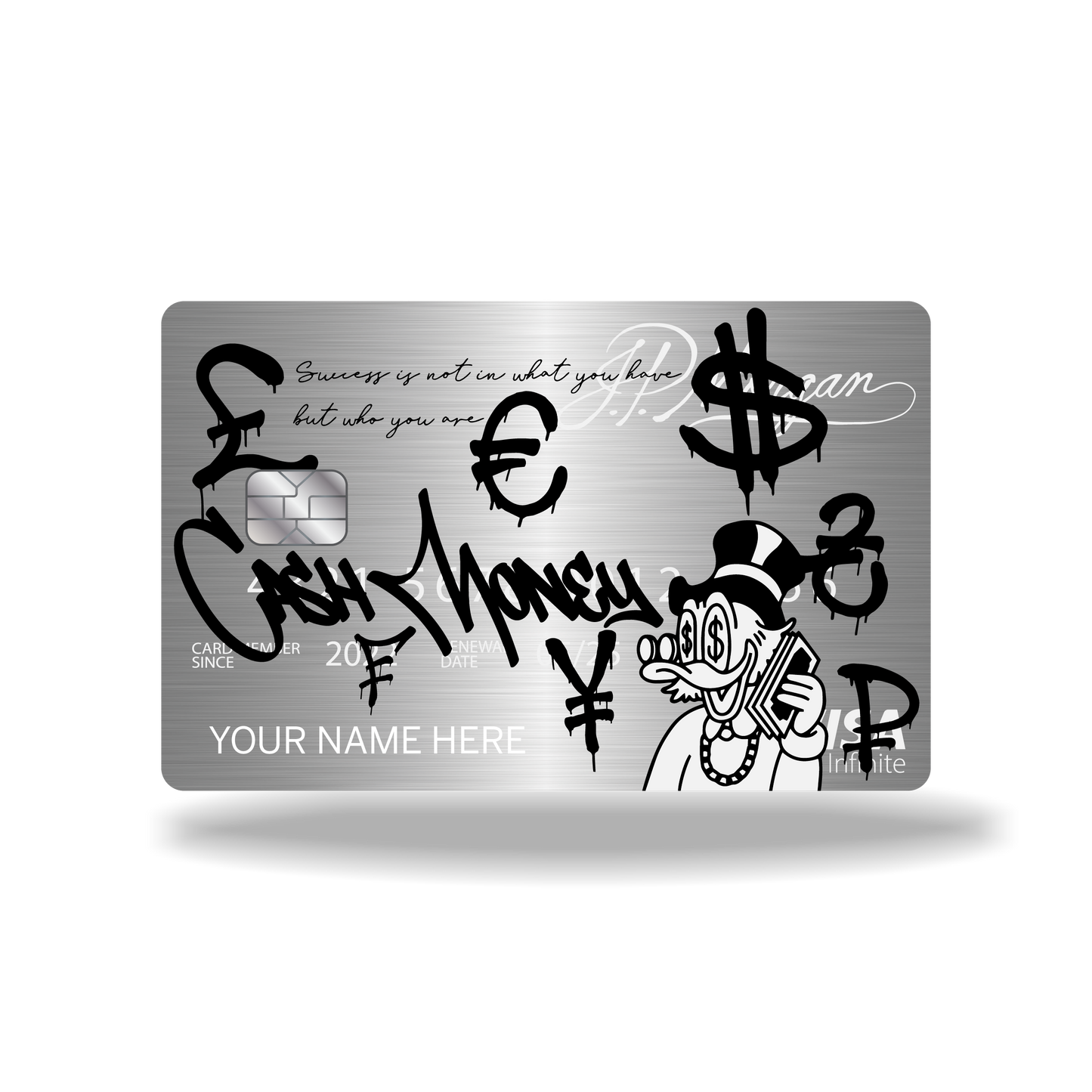 Metal Card JP Morgan Vandalized