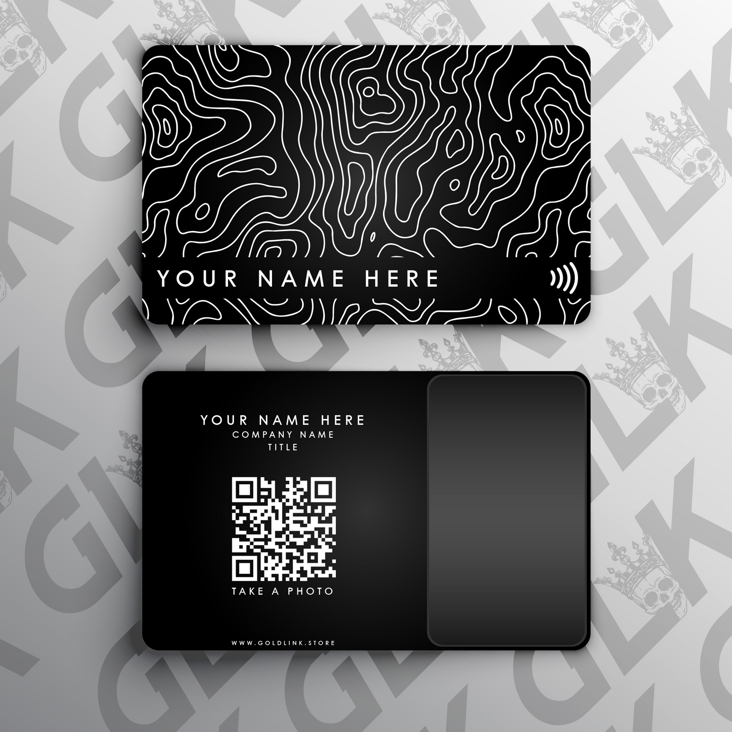 Metal NFC Card Swirls