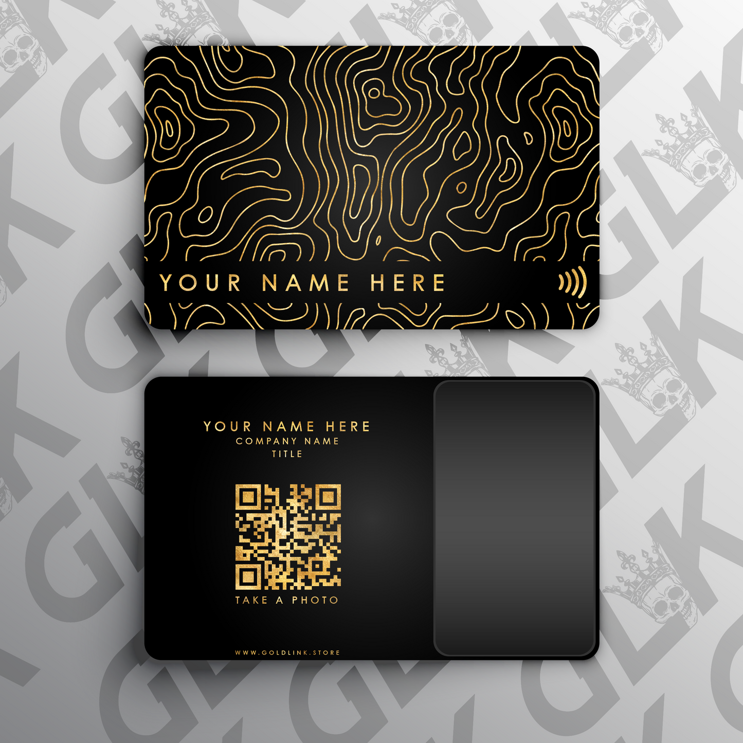 Metal NFC Card Swirls