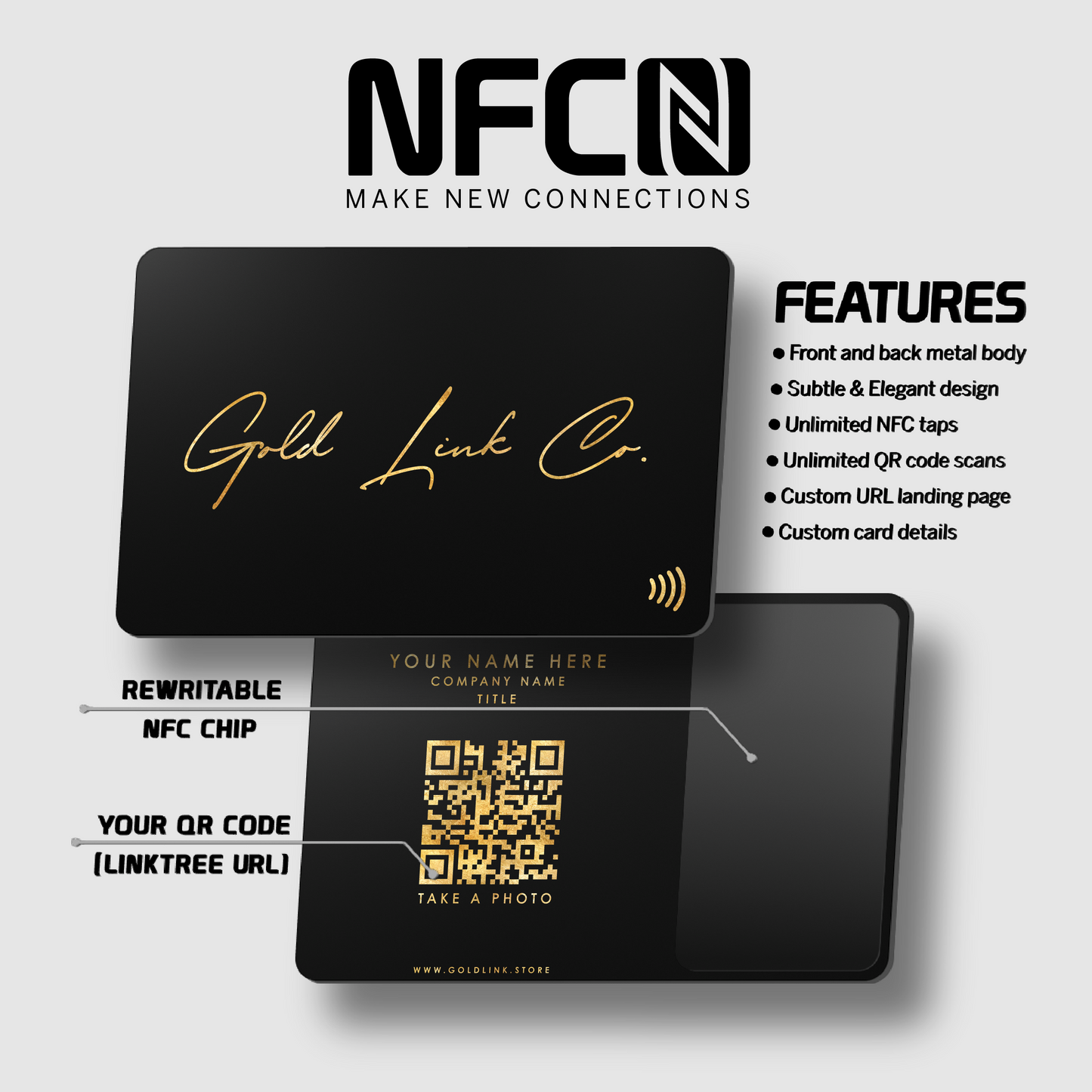 Metal NFC Card Custom Name