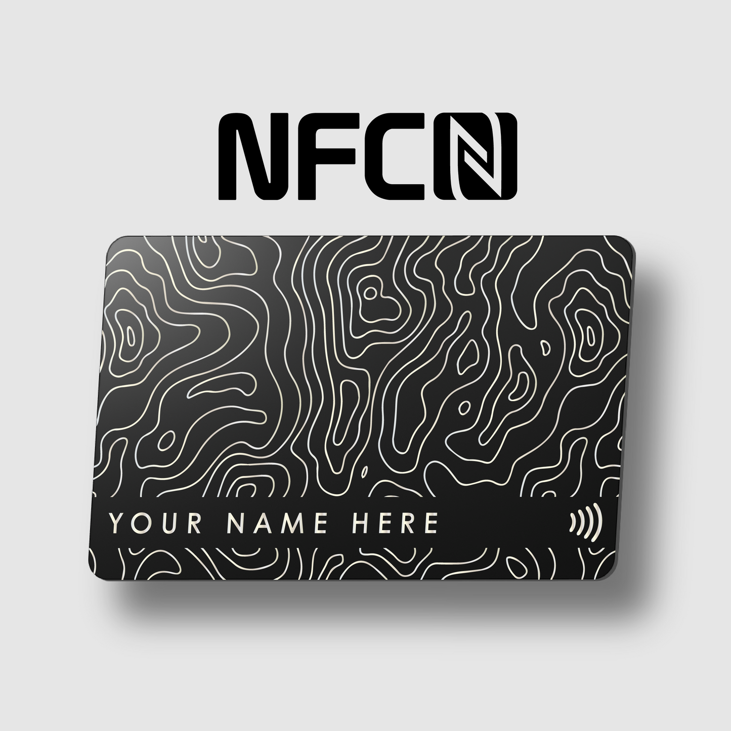 Metal NFC Card Swirls