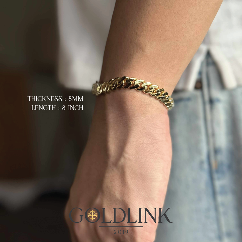 14K Iced Monaco Bracelet