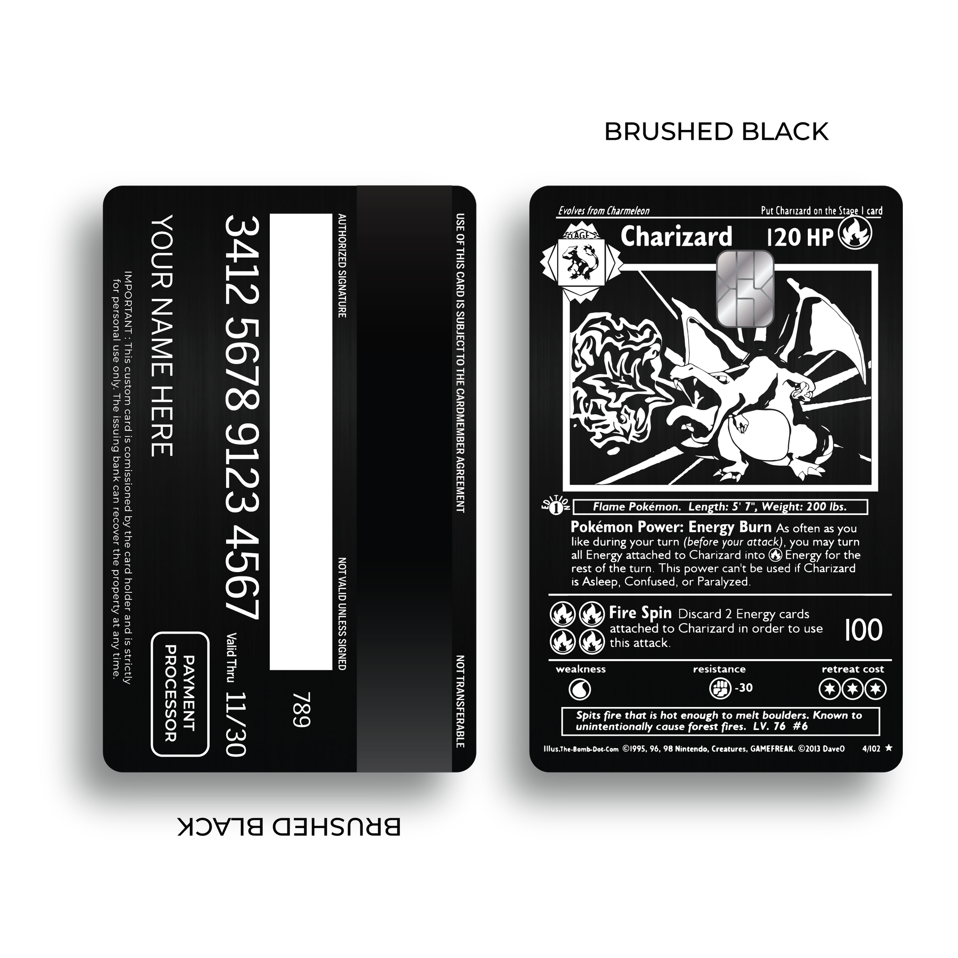 Metal Card Charizard Gold Link co Metal Card Charizard Gold Link co