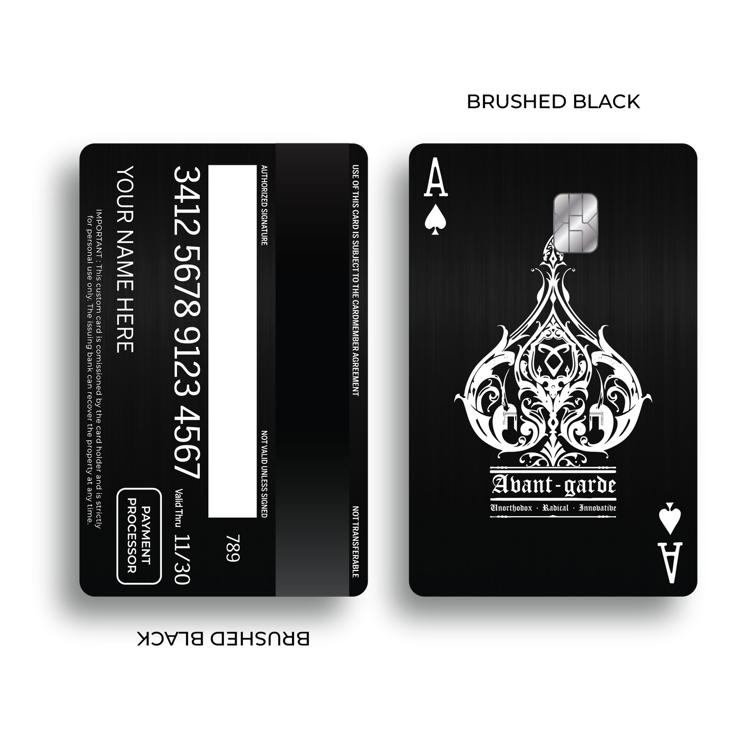 Metal Card Ace of Spades V2