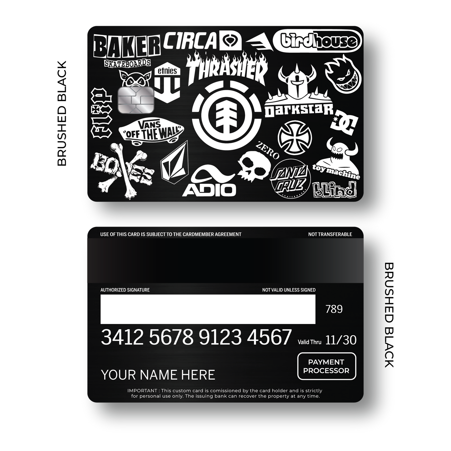 Metal Card OG Skate Brands