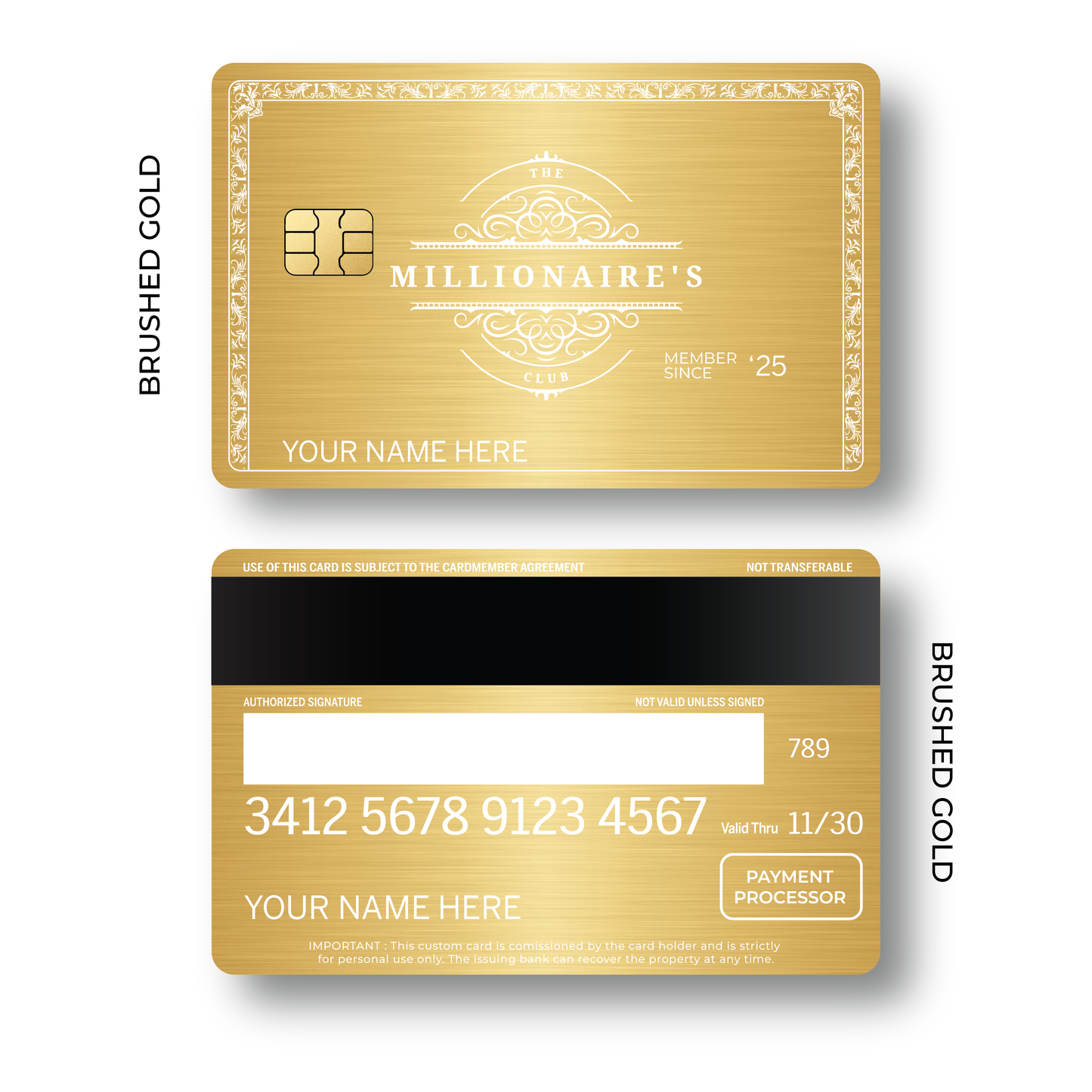 Metal Card Millionaires Club V1