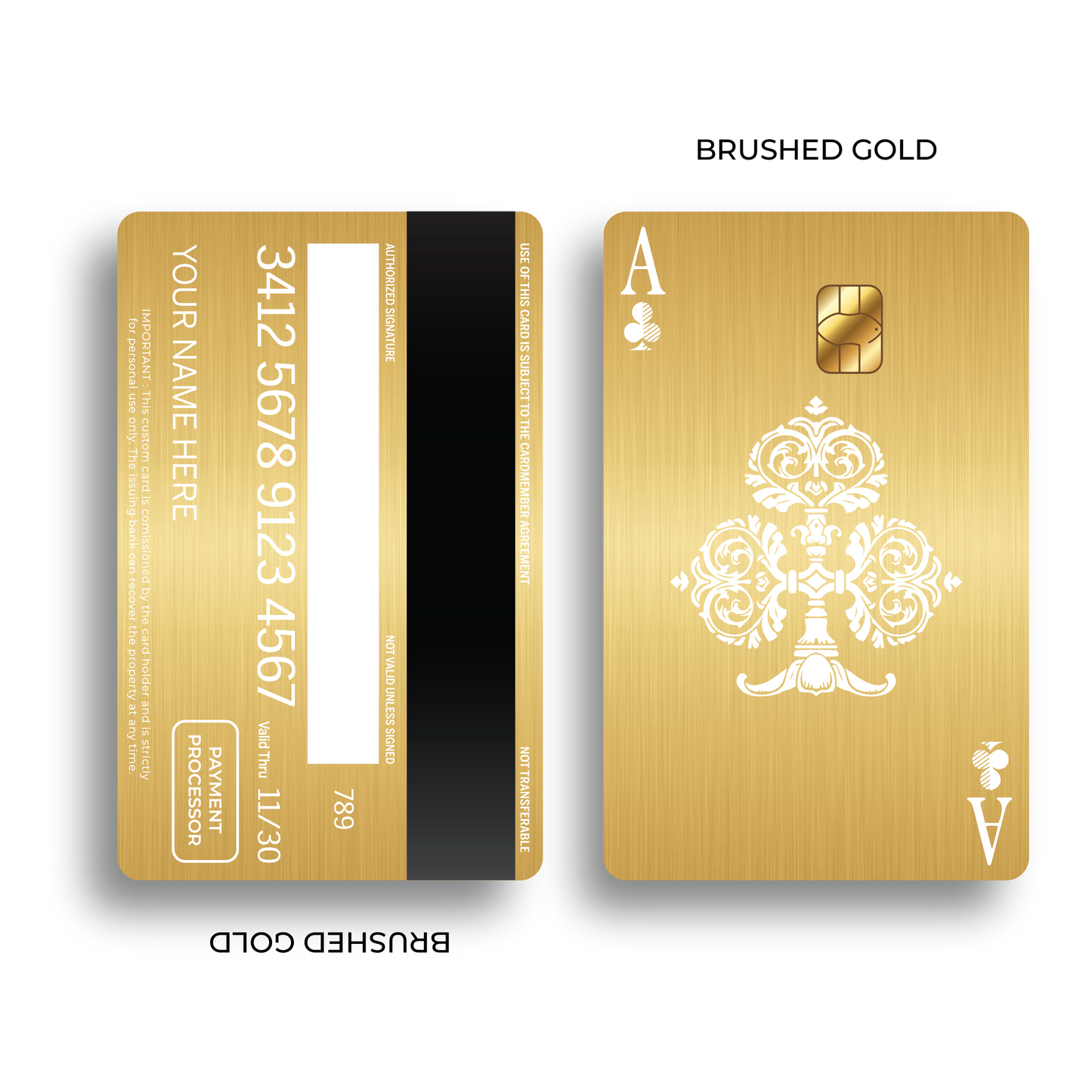 Metal Card Ace of Clubs