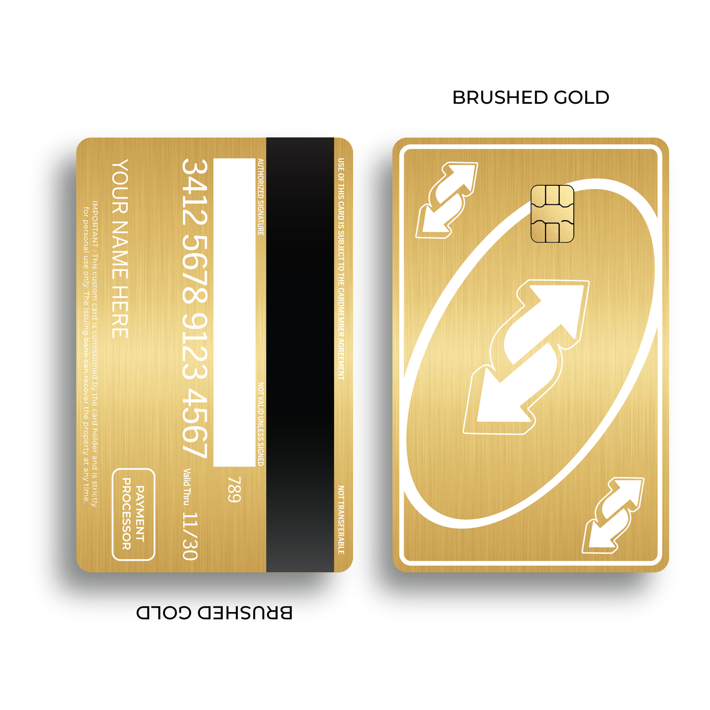 Metal Card Uno Reverse