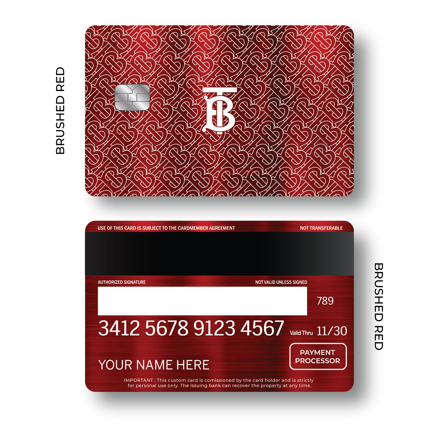 Metal Card Burbérry Pattern