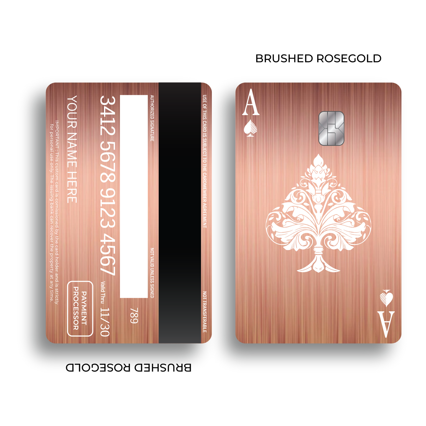 Metal Card Ace of Spades