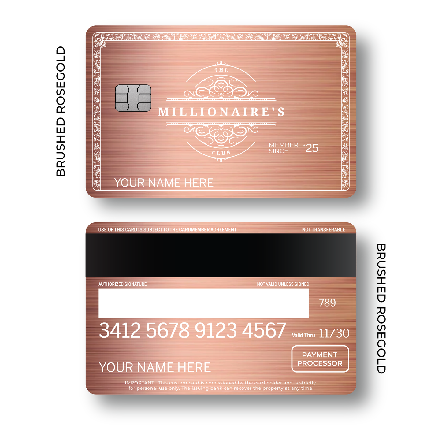 Metal Card Millionaires Club V1