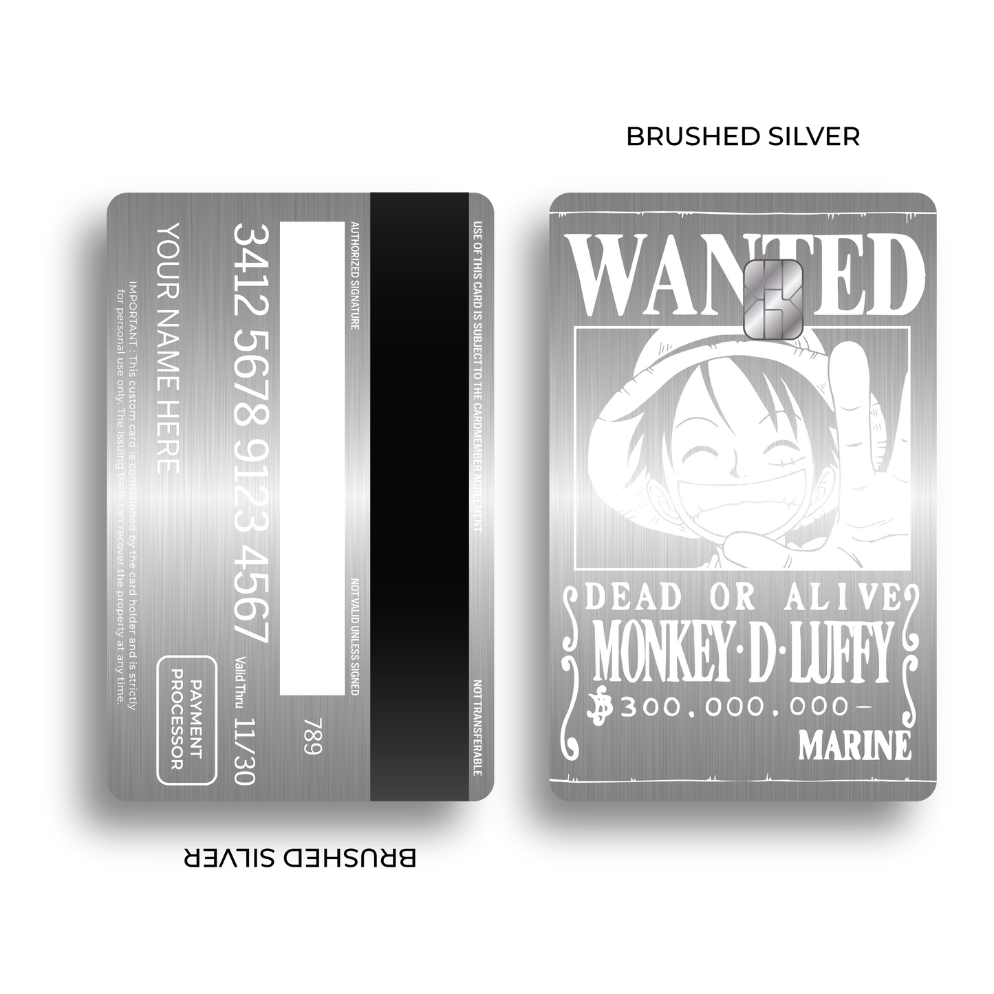Metal Card Wanted Luffy