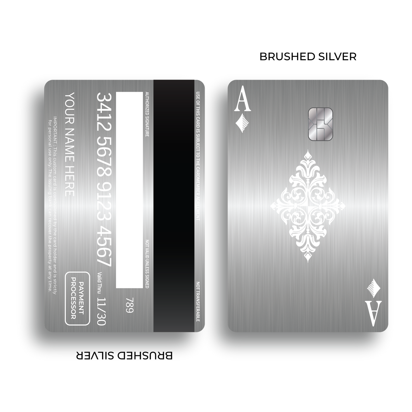Metal Card Ace of Diamonds